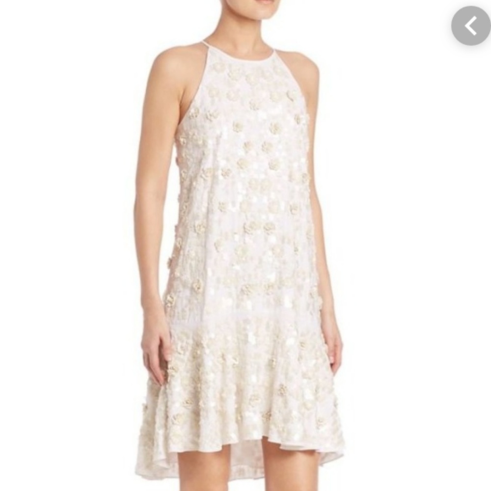 NWT DVF KERA EMBELLISHED WHITE COCKTAIL DRESS
